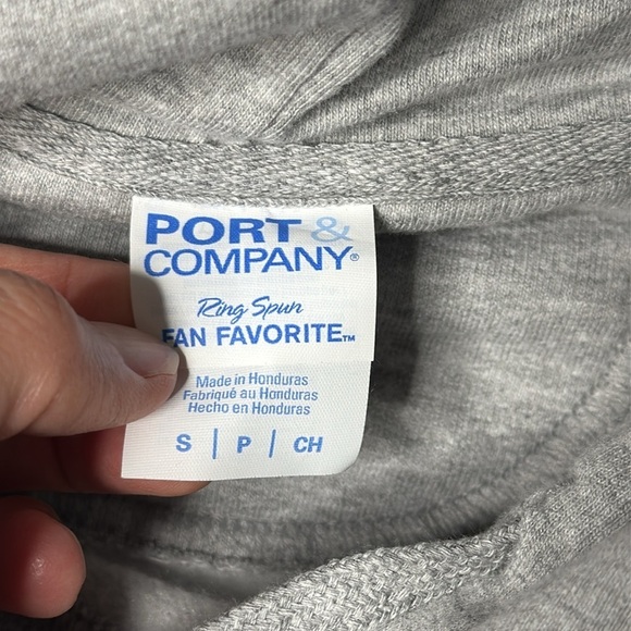 Port & Company Harris Walz 2024 Cat Gray Hooded Sweatshirt Size Small - Picture 7 of 8
